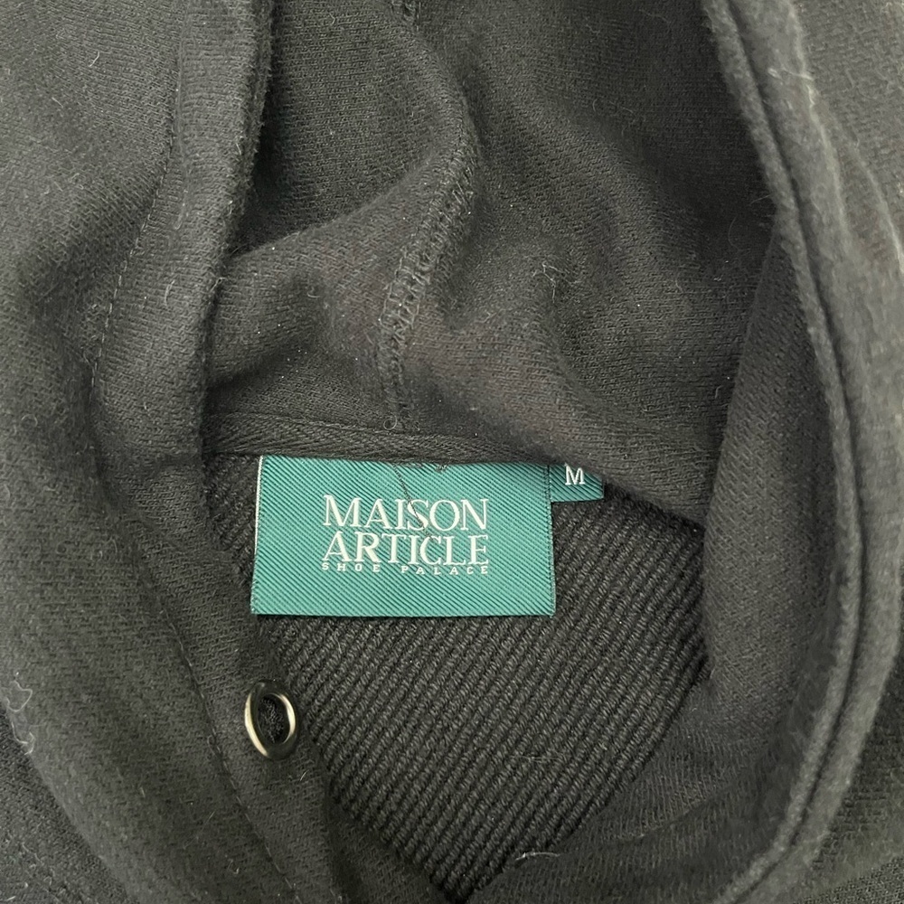 Maison Article Black Zip Pocket Hoodie Men’s Size M | Minimalist Streetwear - Picture 7 of 15